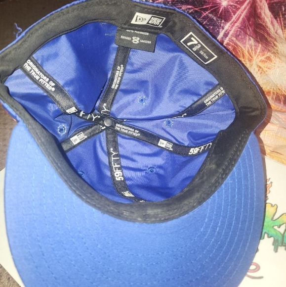 🏛️ Bodega New Era 59Fifty, 7 3/8", 100% Nylon, Blue w/ orange 🏛️ - Picture 5 of 5